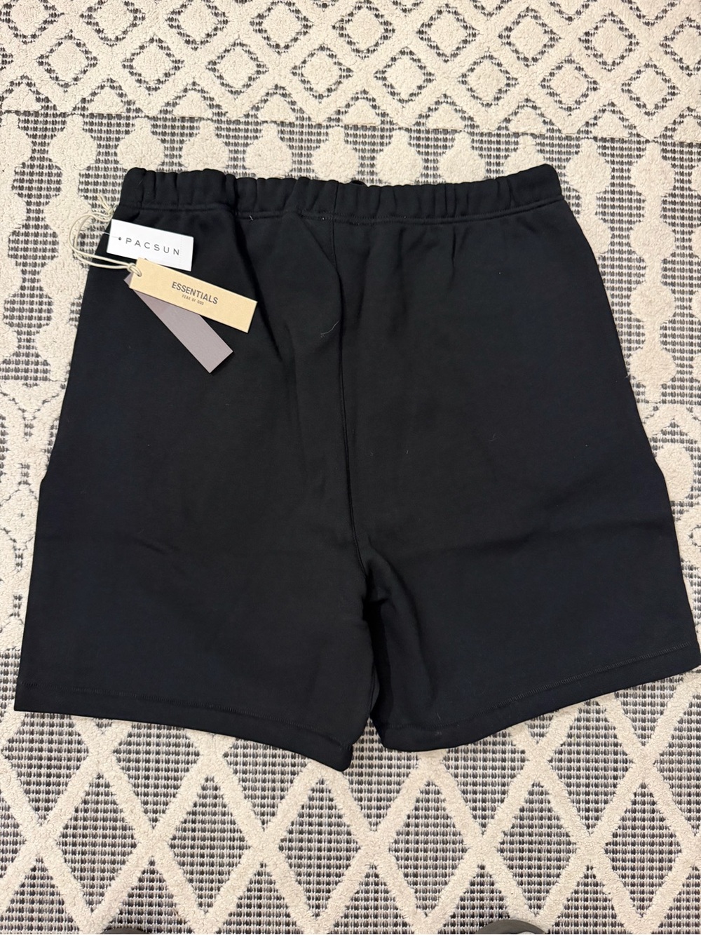 Essentials Black Drawstring Athletic Shorts - Picture 3 of 5